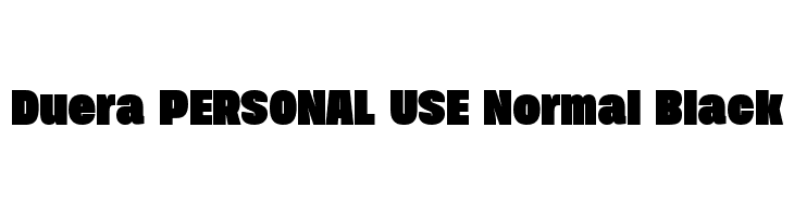 Duera PERSONAL USE Normal Black  免费字体下载
