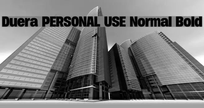 Duera PERSONAL USE Normal Bold Example 2