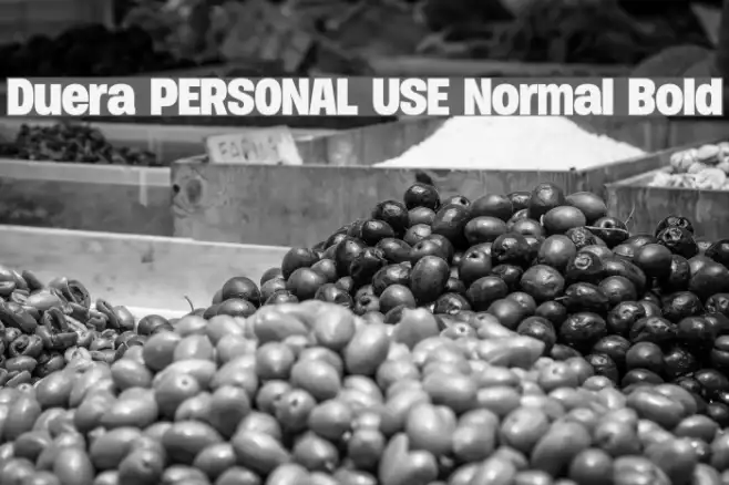 Duera PERSONAL USE Normal Bold Example 3