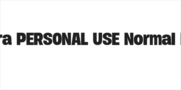 Duera PERSONAL USE Normal Bold Logo