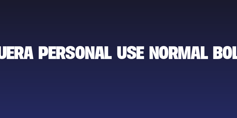 Duera PERSONAL USE Normal Bold Social Header