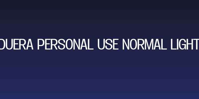 Duera PERSONAL USE Normal Light Social Header