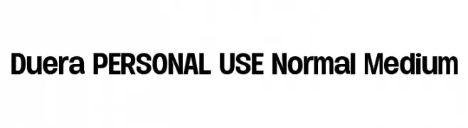 Duera PERSONAL USE Normal Medium  Fuentes Gratis Descargar