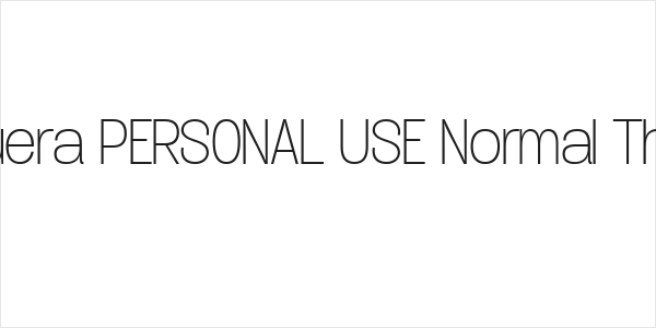 Duera PERSONAL USE Normal Thin Logo