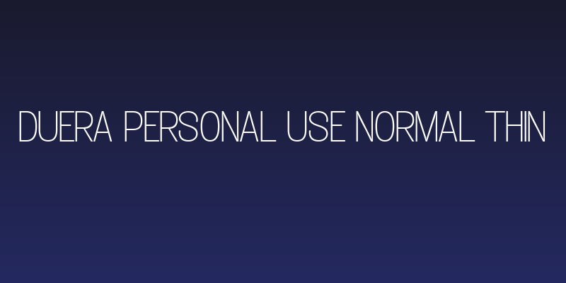 Duera PERSONAL USE Normal Thin Social Header