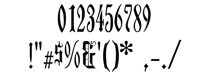 Duerer Gotisch UNZ Font OTHER CHARS