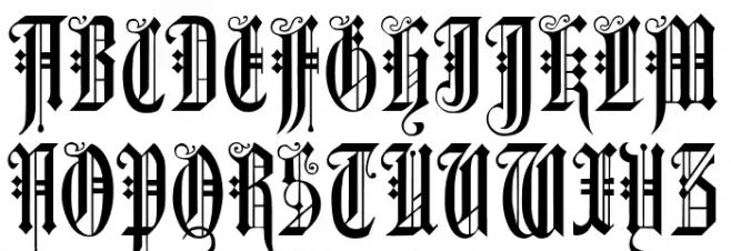 Duerer Gotisch UNZ Fonte MAIÚSCULAS