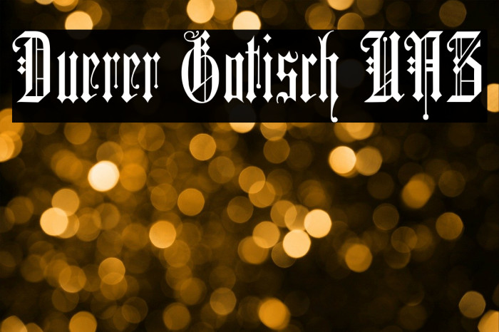 Duerer Gotisch UNZ Font examples