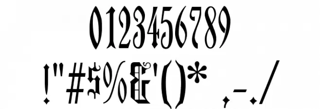 Duerer Gotisch Font OTHER CHARS