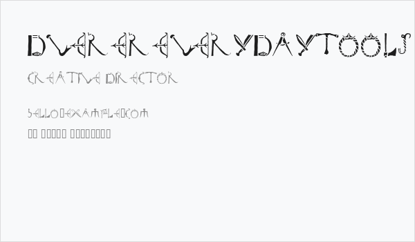 DuererEverydayTools Business Card