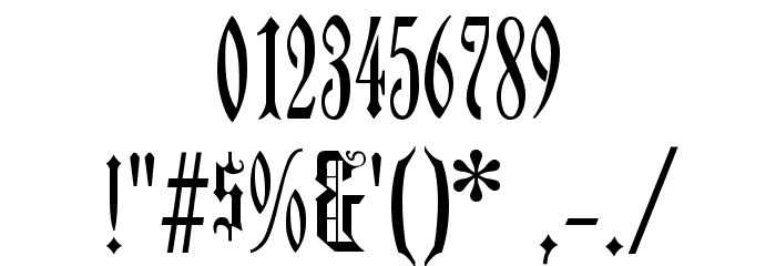 DuererGotisch Font OTHER CHARS