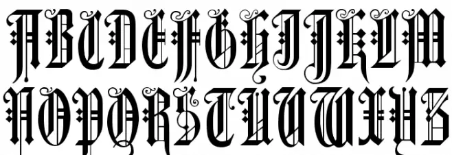 DuererGotisch Schriftart Groß