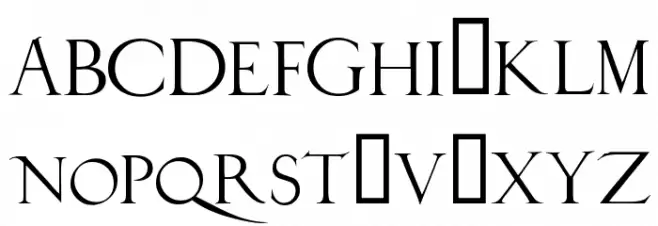 DuererLatinCapitals Font Litere mari