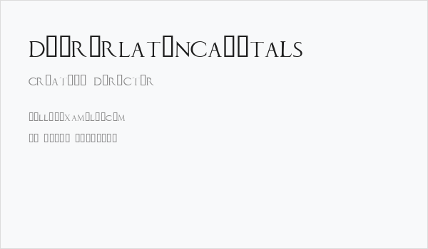 DuererLatinCapitals Business Card