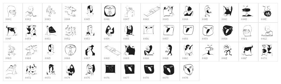 DuererUnd Character Map