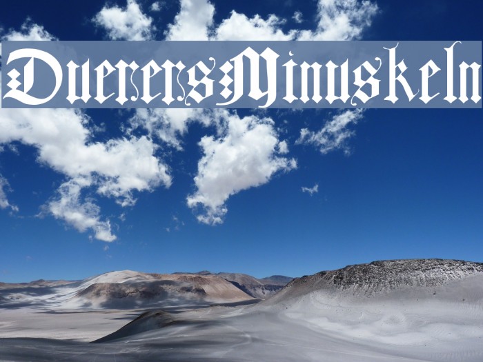 DuerersMinuskeln Font examples