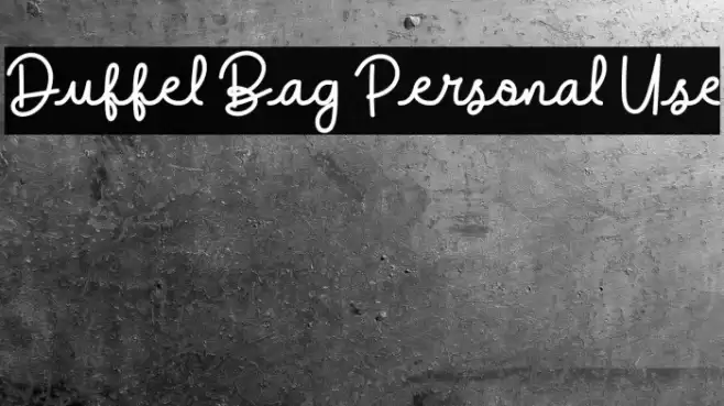 Duffel Bag Personal Use Fonte examples