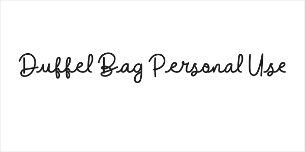 Duffel Bag Personal Use Logo