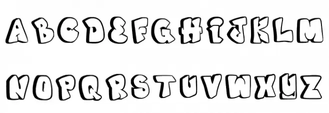 Dugffiti Regular 字体 大写