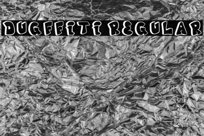Dugffiti Regular خط examples