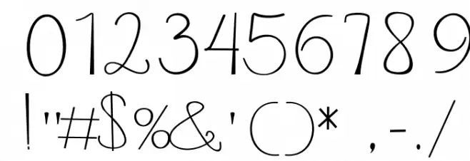 DughterFree Font OTHER CHARS
