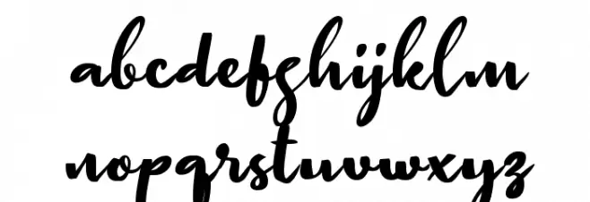 Duhai Schriftart Kleinbuchstaben