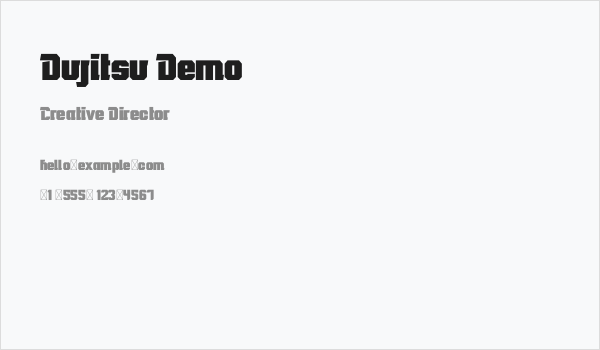 Dujitsu Demo Business Card