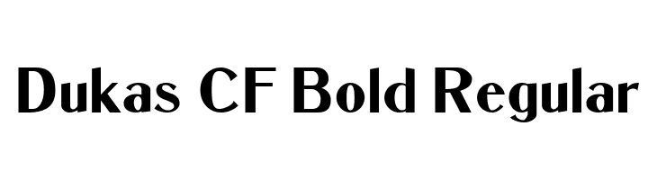 Dukas CF Bold Regular  font caratteri gratis