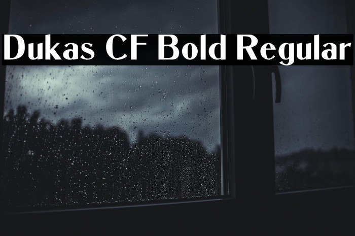 Dukas CF Bold Regular Example 3