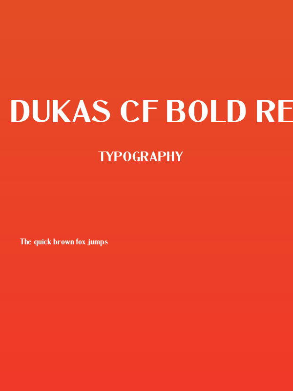 Dukas CF Bold Regular Poster