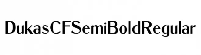 Dukas CF SemiBold Regular  Fuentes Gratis Descargar