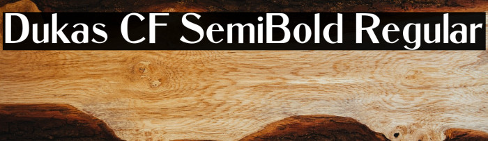 Dukas CF SemiBold Regular Example 1