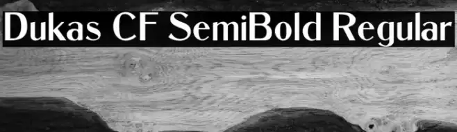 Dukas CF SemiBold Regular Font examples