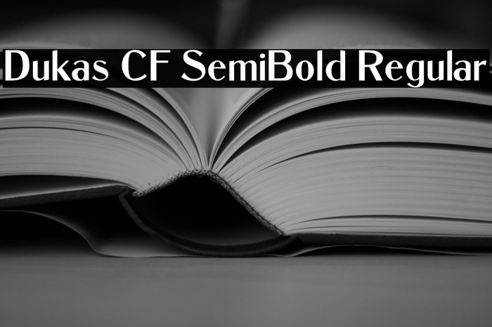 Dukas CF SemiBold Regular Example 2