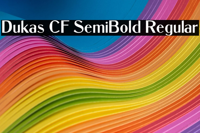 Dukas CF SemiBold Regular Example 3