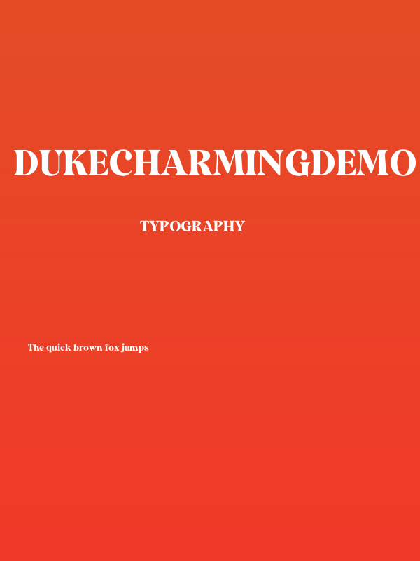 DukeCharmingDEMO Poster