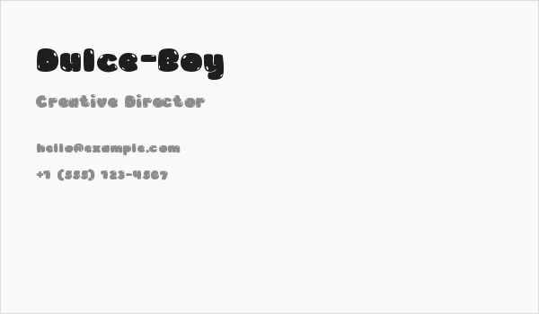 Dulce-Boy Business Card