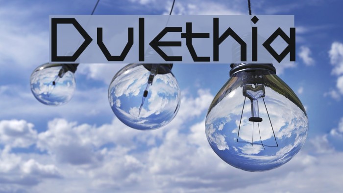 Dulethia Font examples