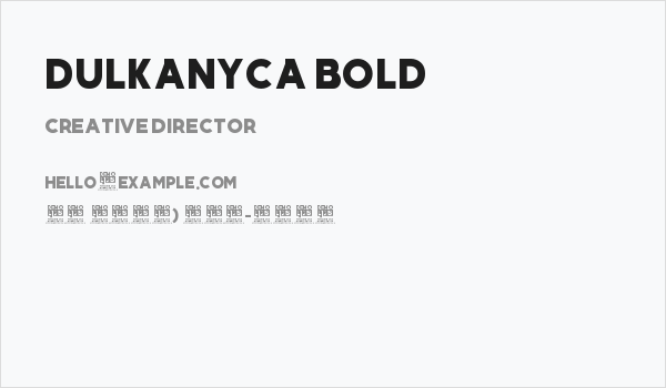 Dulkanyca Bold Business Card