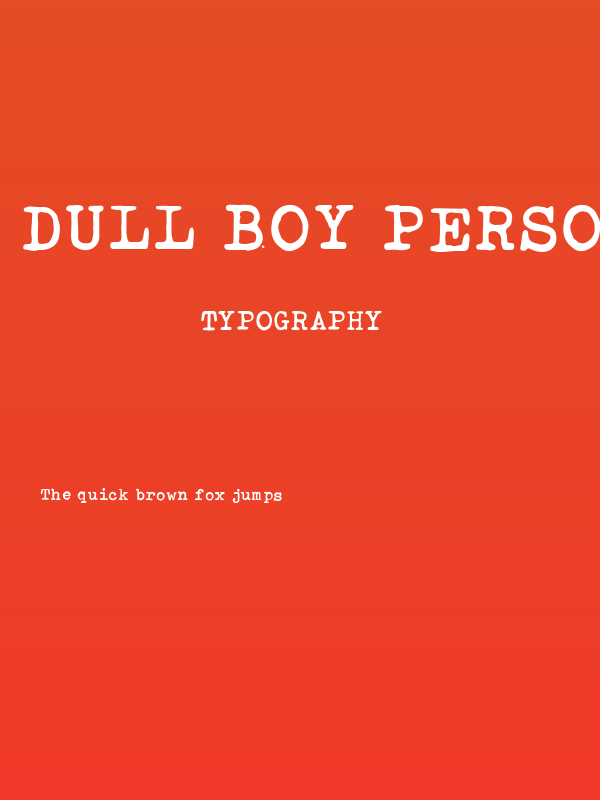 Dull Boy Personal Use Poster