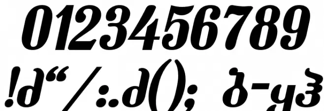 Dumbadze-ITV Bold Italic Font OTHER CHARS