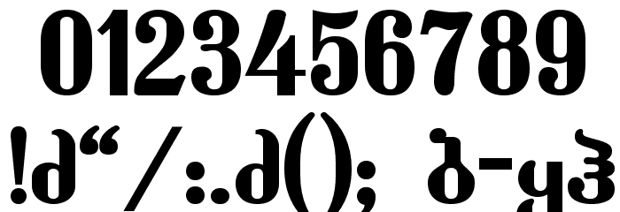 Dumbadze-ITV Bold Font OTHER CHARS