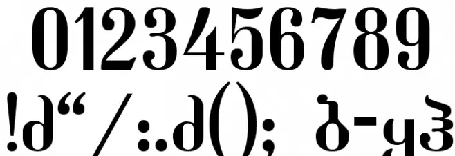 Dumbadze-ITV Font OTHER CHARS