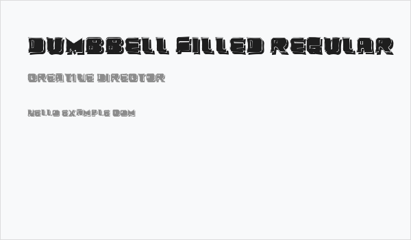 Dumbbell Filled Regular Business Card