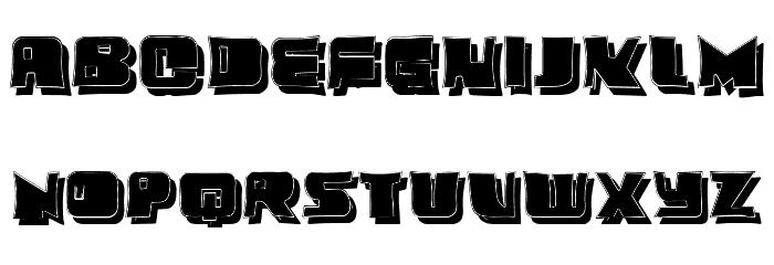 Dumbbell Filled Regular Font LOWERCASE
