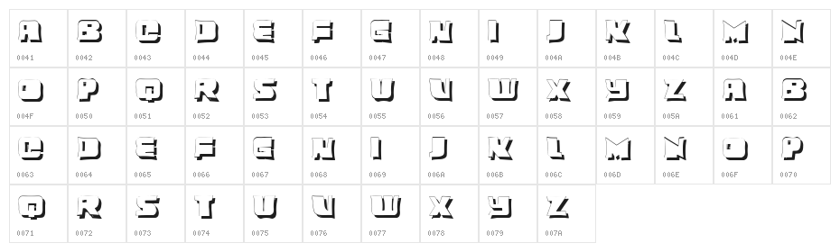 Dumbbell Regular Character Map