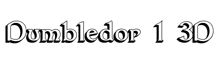 Dumbledor 1 3D  Frei Schriftart Herunterladen