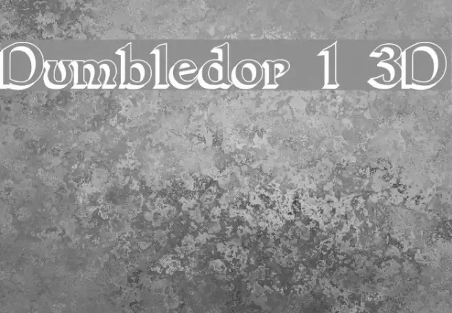 Dumbledor 1 3D フォント examples
