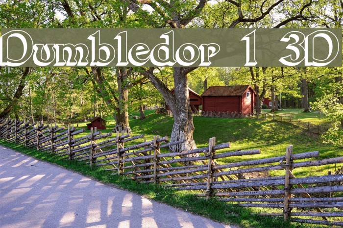 Dumbledor 1 3D Font examples