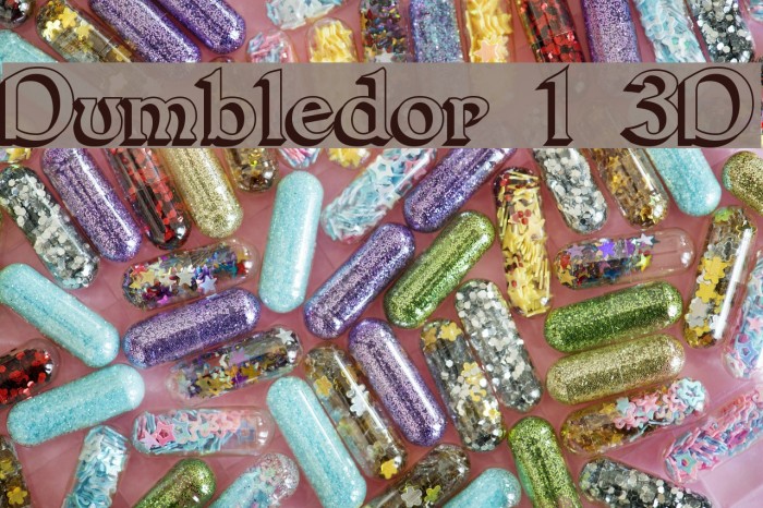 Dumbledor 1 3D Font examples